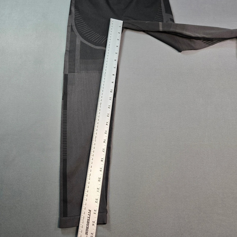 Angela Berry Womens Seamless High Waisted Contour Leggings Gray Black Size L NEW - Picture 6 of 8